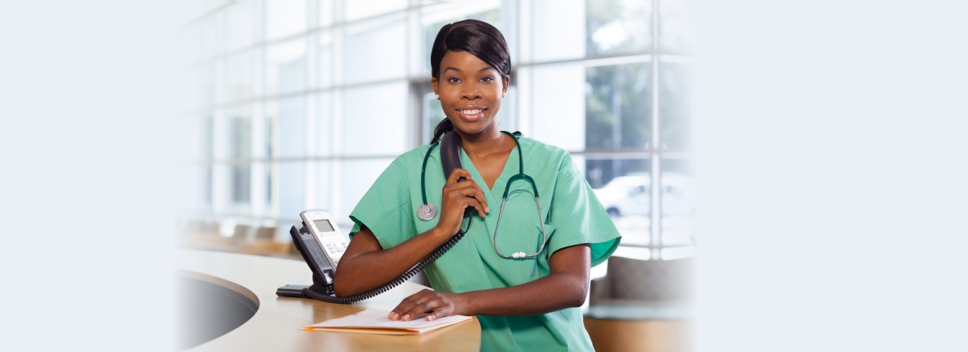 Smiling African American nurse